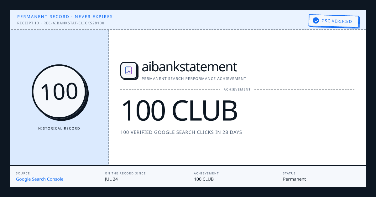 aibankstatement: 100 CLUB
