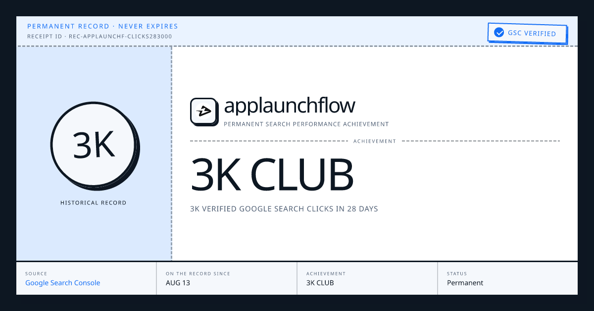 applaunchflow: 3K CLUB