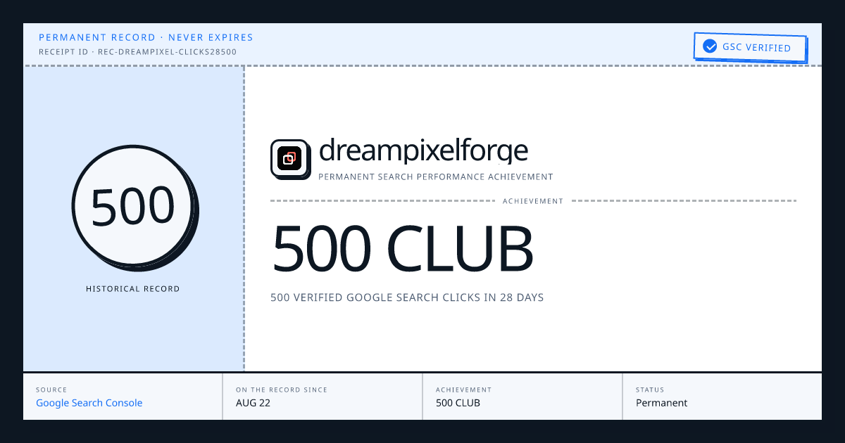dreampixelforge: 500 CLUB