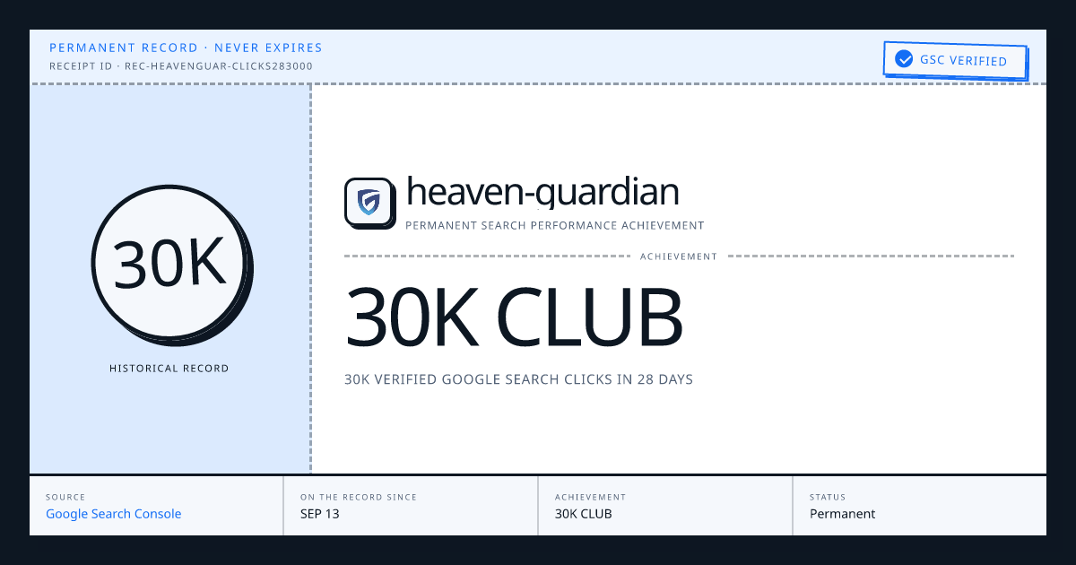 heaven-guardian: 30K CLUB