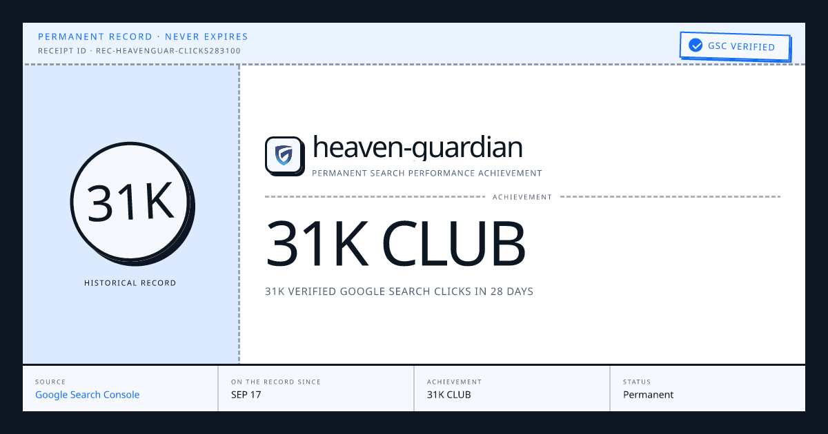 heaven-guardian: 31K CLUB