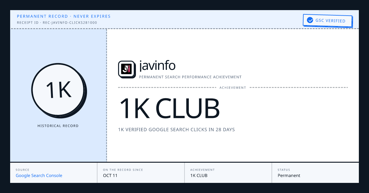 javinfo: 1K CLUB
