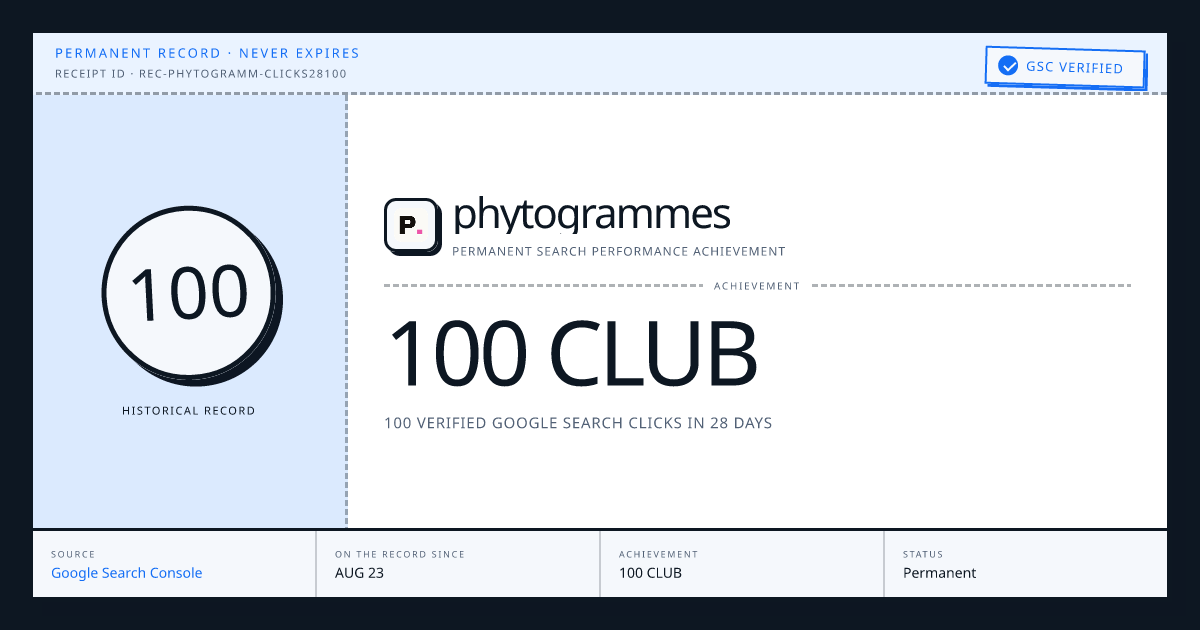 phytogrammes: 100 CLUB