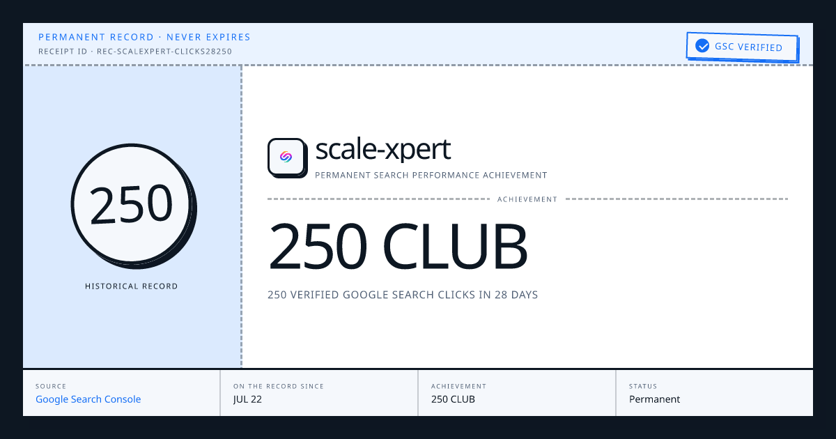 scale-xpert: 250 CLUB